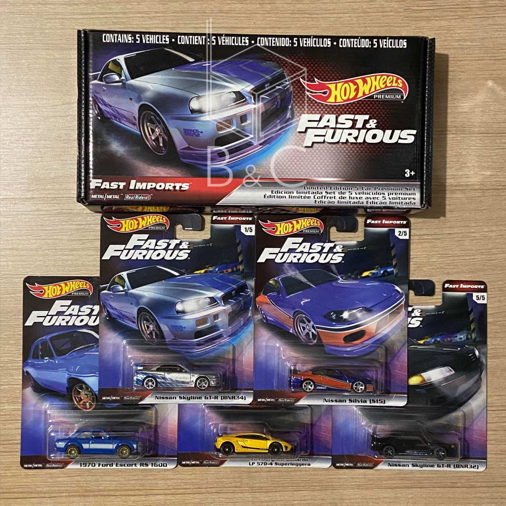 Hot Wheels Premium Fast & Furious Fast Imports Box(Nissan Skyline R34 ...