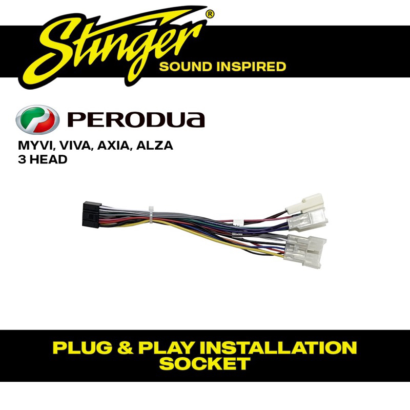 Perodua Axia Myvi Bezza Viva Plug & Play Socket For Android Player