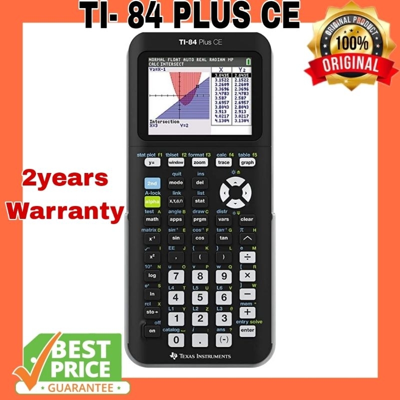 GRAPHING CALCULATE TEXAS INSTRUMENT TI84 Plus CE GRAPHING 2YEARS