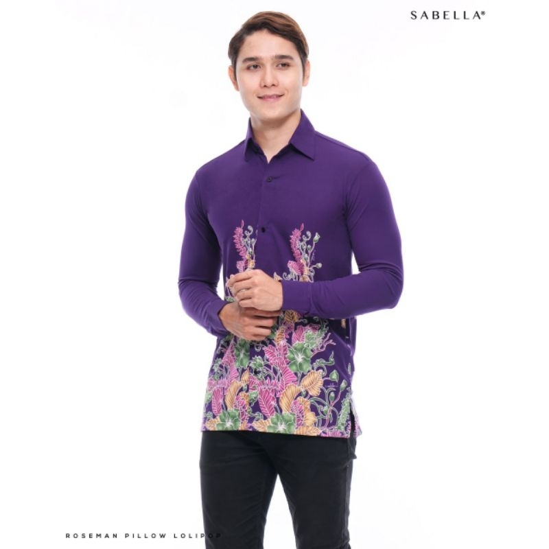 Sabella Baju Kemeja Batik Lelaki Baju Kerja Baju Kemeja Batik Malaysia Ironless Ready Stock 2752