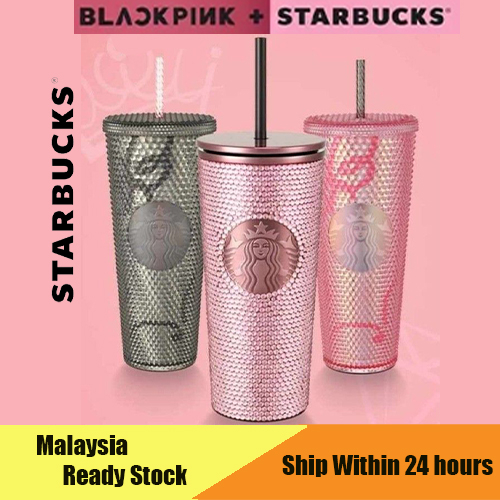 Starbucks x Blackpink Tumbler / Bling Gold and Pink Tumbler / Starbucks