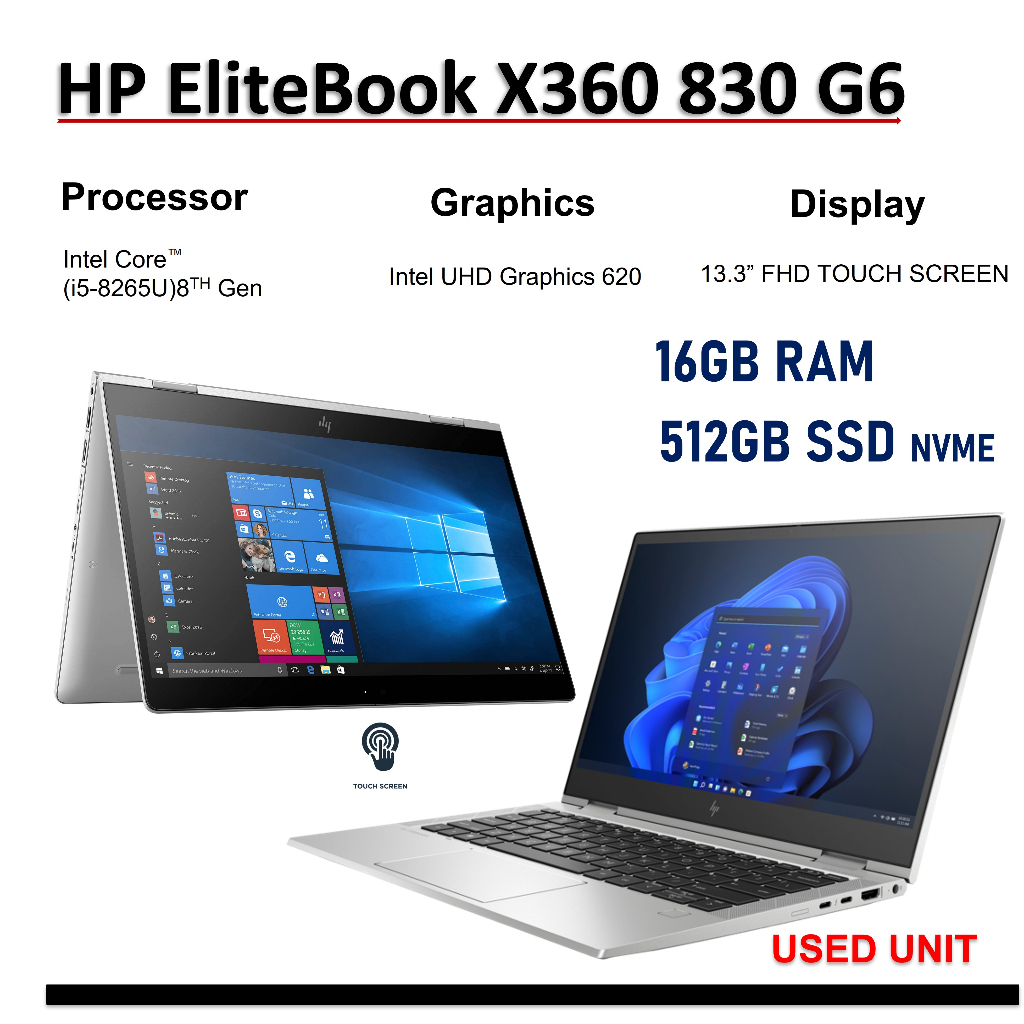 HP EliteBook 830 G6 i5-8365U/16GB/256GB SSD Tactile