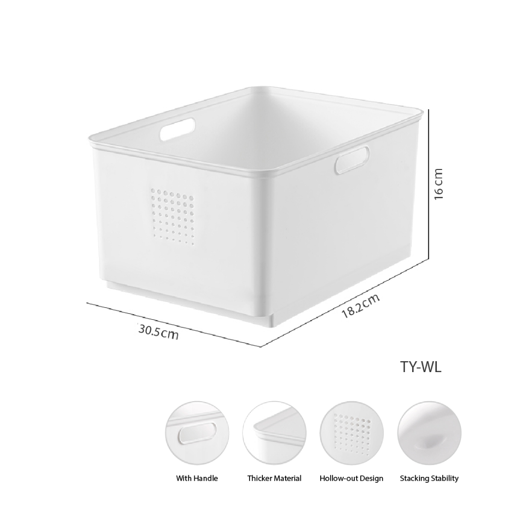 Heave Duty Stackable White Storage Box Organizers with wheel Lid