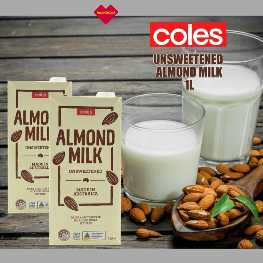 COLES Unsweetened Almond Milk 1L Shopee Malaysia