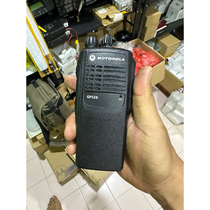 REFURBISHED MOTOROLA GP328 SET MALAYSIA UHF/VHF WITHOUT BATTERY WALKIE