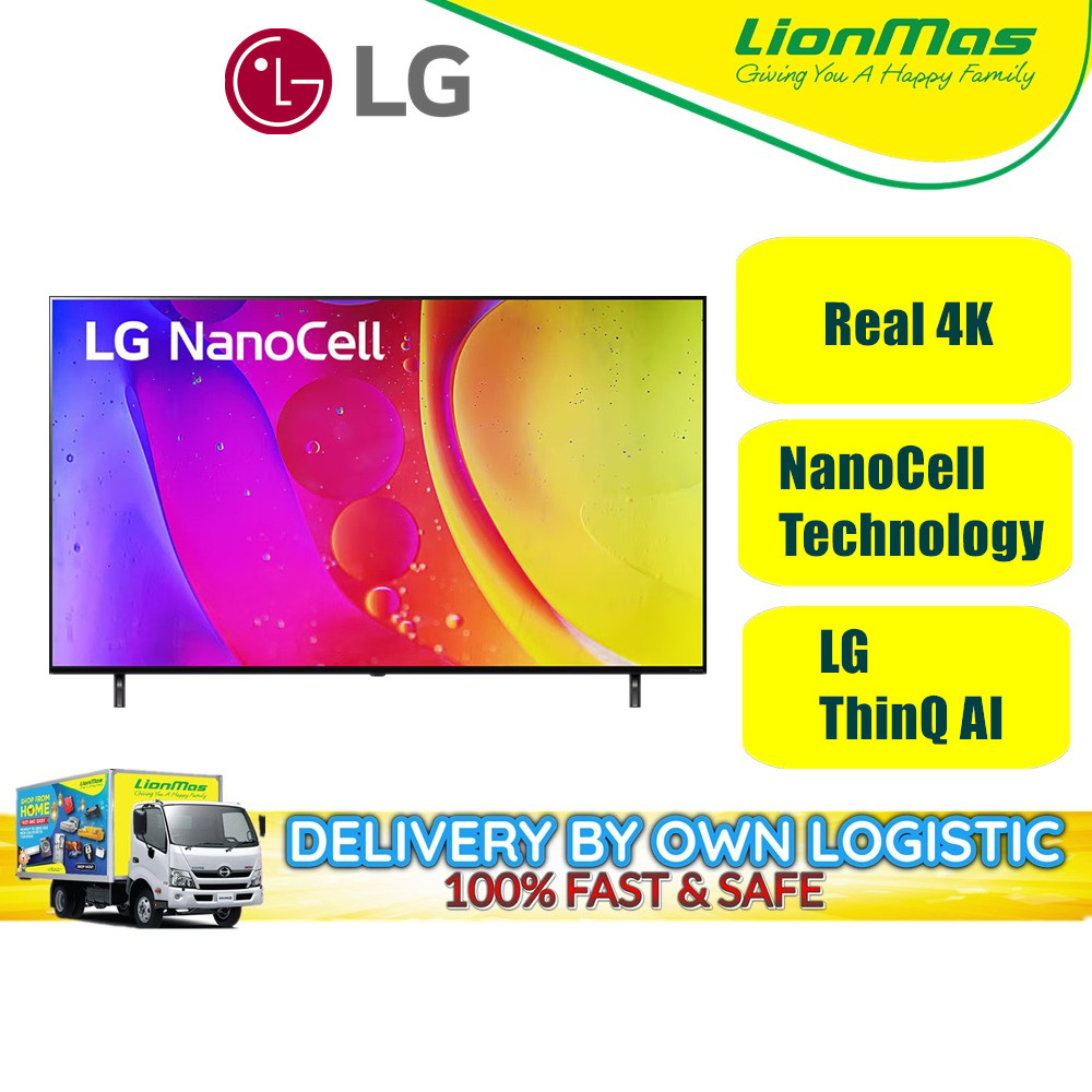 LG NANO80 4K Smart NanoCell TV with AI ThinQ (65") 65NANO80SQA Shopee Malaysia