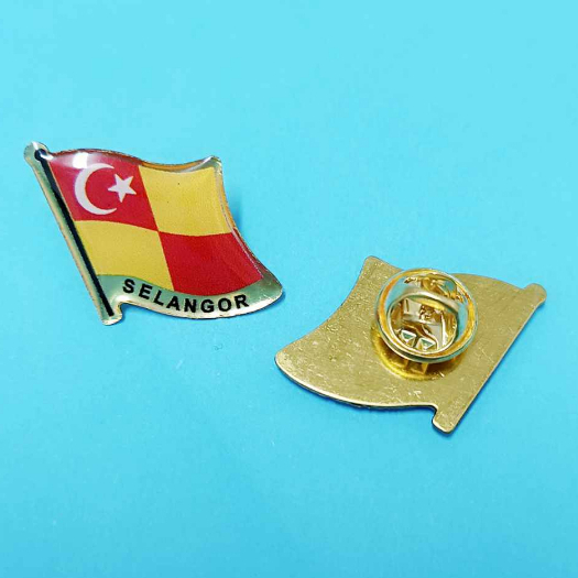 Selangor State Flag Collar Pin Press Pin with logo Selangor Negeri ...