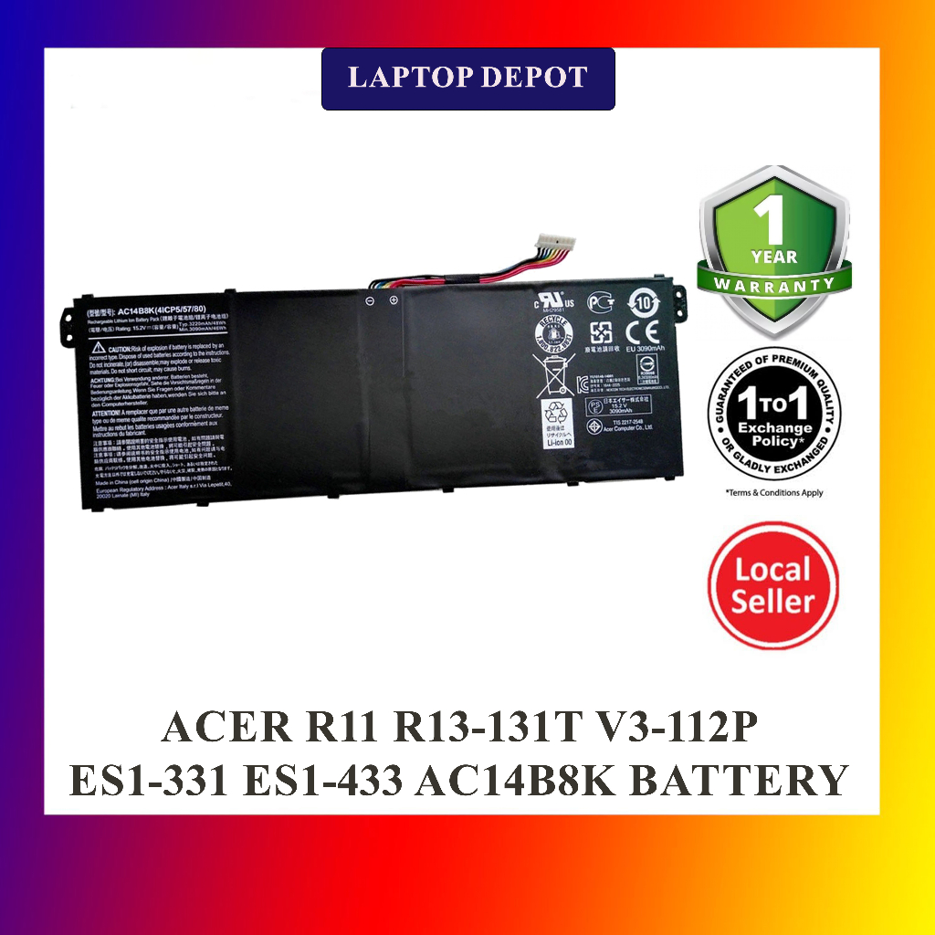 Acer Swift SF314 51 Aspire 5 515 R11 R13 R3 131T V3 111P ES1 331