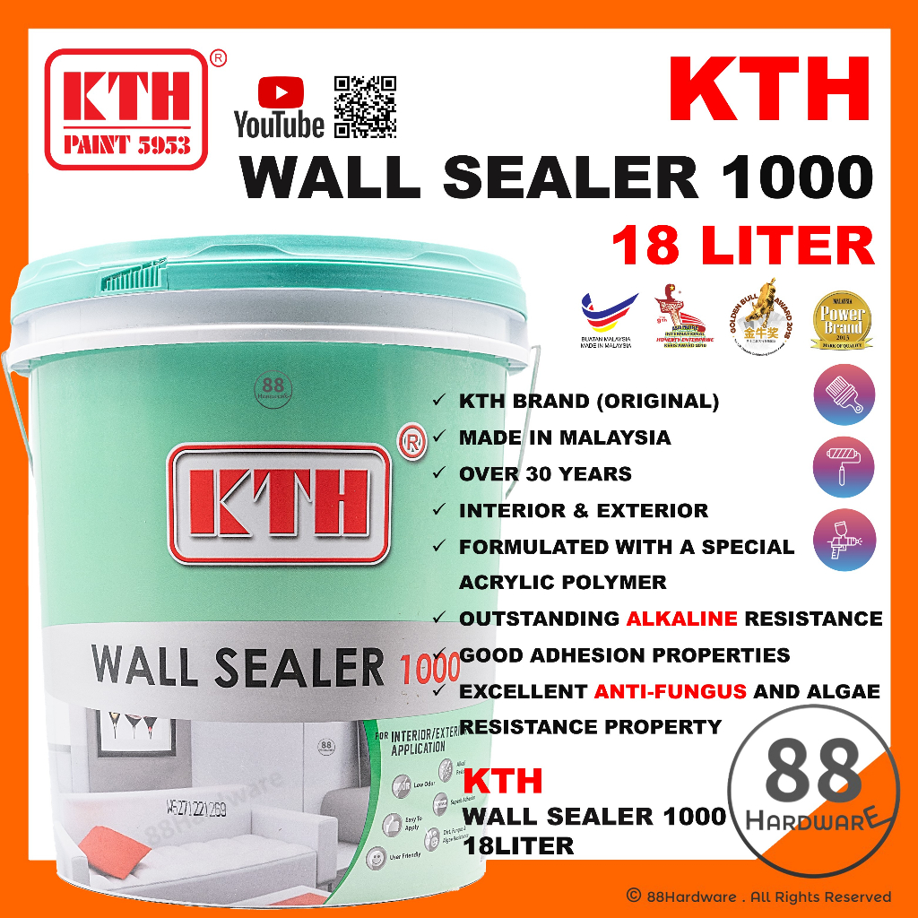 18L KTH 1000 wall sealer / undercoat paint / dinding / cat undercoat