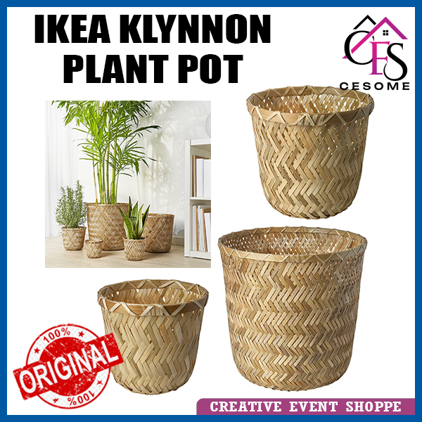 IKEA 💯Original ikea KLYNNON Handmade Bamboo Plant Pot Pasu Bunga Pasu