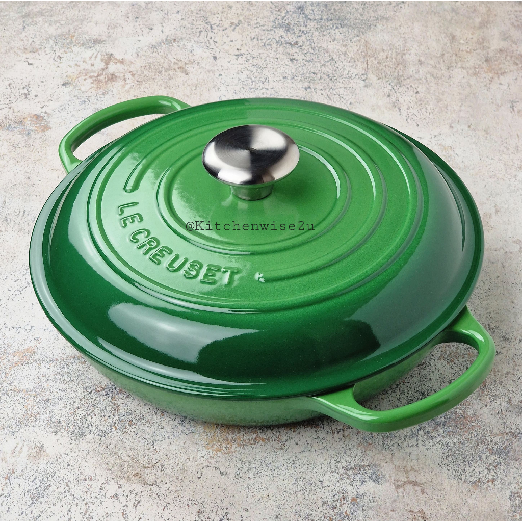 Le Creuset Signature Shallow 26cm in Bamboo Shopee Malaysia