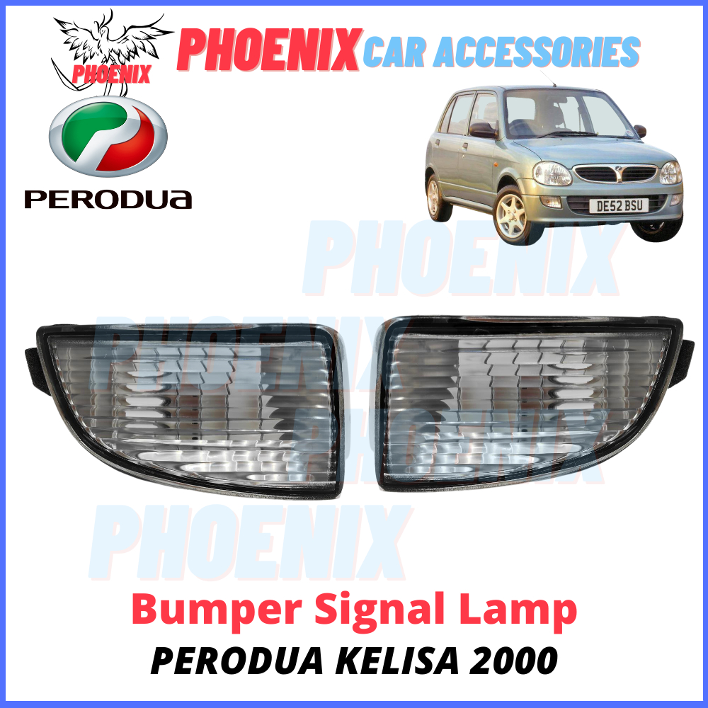 PERODUA KELISA Front Bumper Lamp CRYSTAL White Parking Signal Light Lampu Depan Kereta Orange