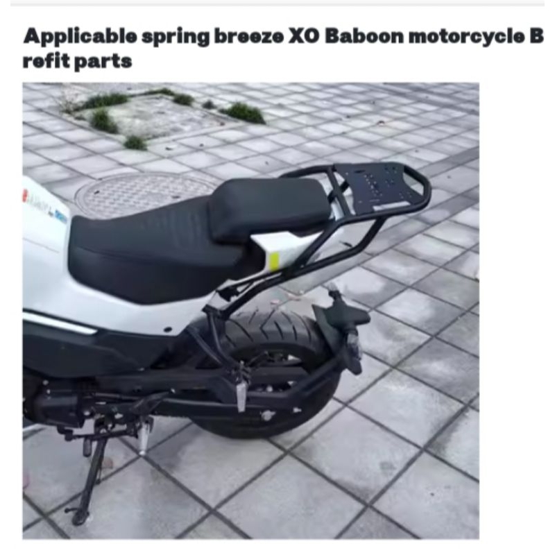 CFMOTO PAPIO XO 125 back rack | Shopee Malaysia