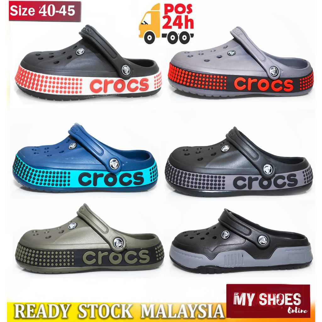 READY STORE High Quality New Crocs men's Crocs Jelly Men Shoes Kasut ...