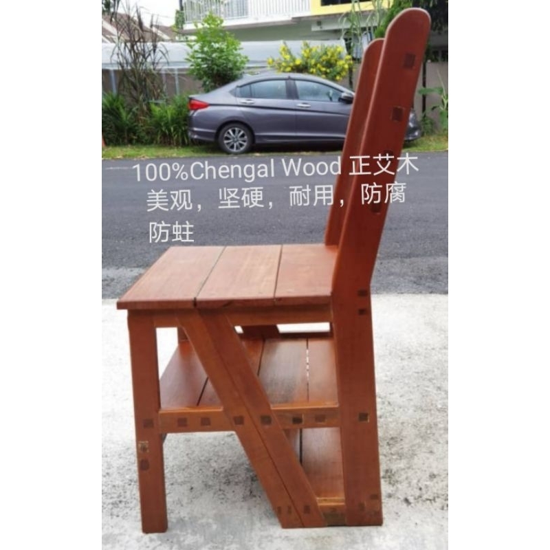 Multi-function Chengal Wood ( Neobalanocarpus Heimii) Nailless Chair ...