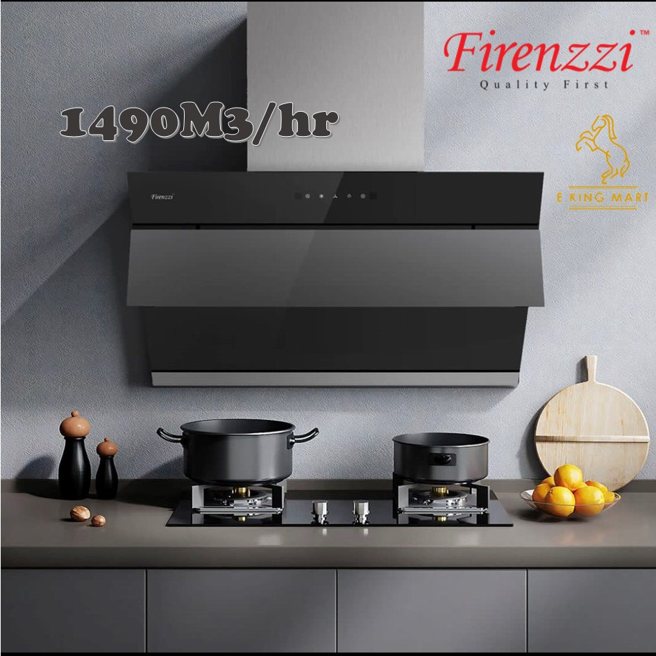 FIRENZZI 1490M3/hr Intelligent Chimney Cooker Hood Auto Clean Function