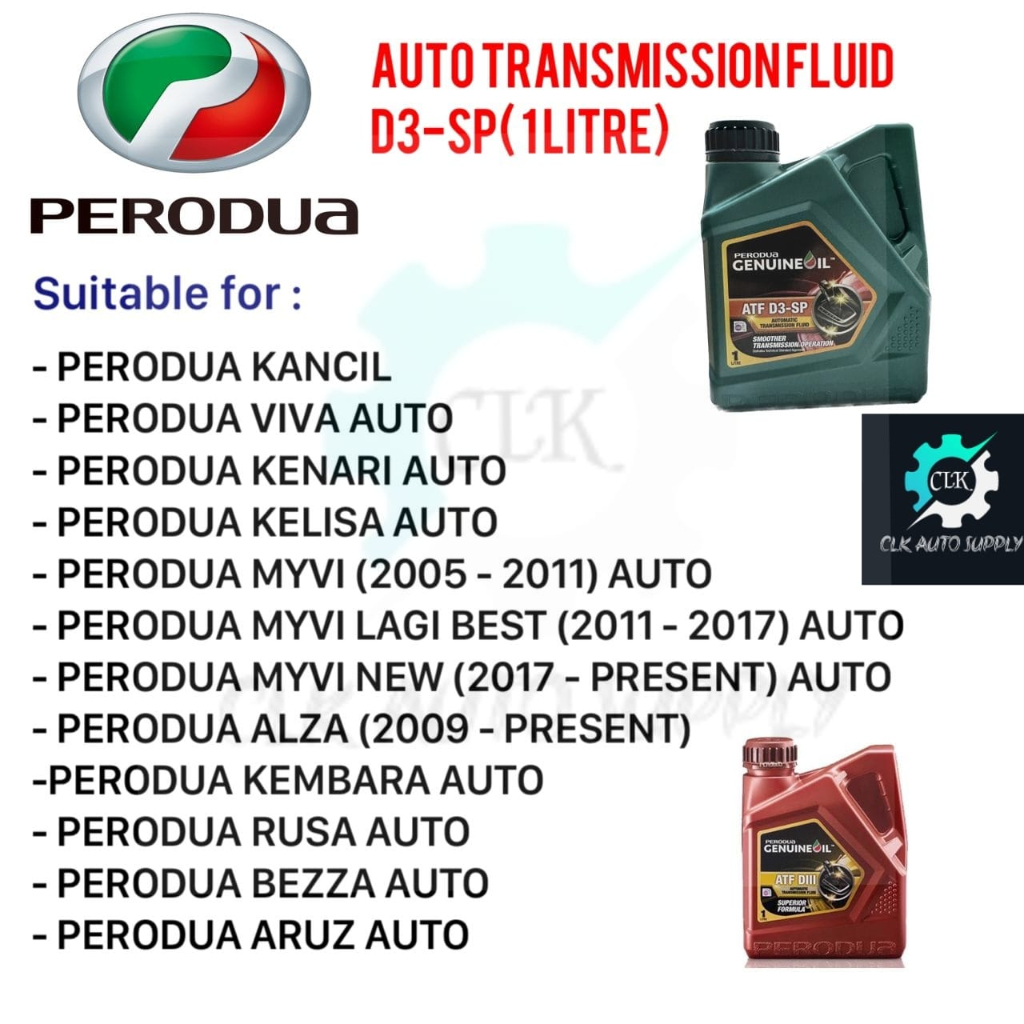 Perodua ATF SP3 Auto Transmission Fluid GEAR Oil (1L) Myvi Lagi Best ...