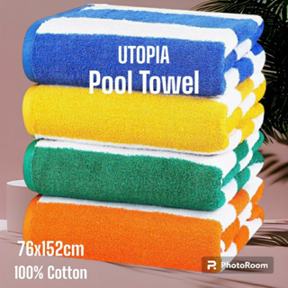 100% Cotton Jumbo Cabana Stripe Beach Towel By Utopia Towel – Utopia Deals