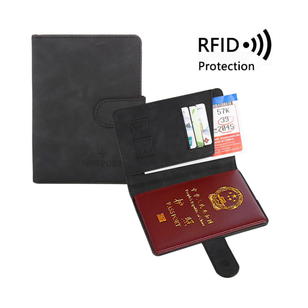 【𝗥𝗲𝗮𝗱𝘆 𝗦𝘁𝗼𝗰𝗸】Premium Passport Cover & ID Card Holder RFID Protection