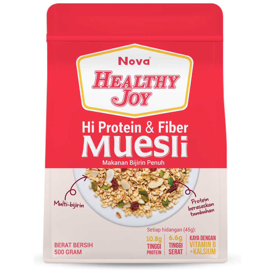 [Vegan Friendly Plant Based] Nova Healthy Joy Hi Protein & Fiber Muesli