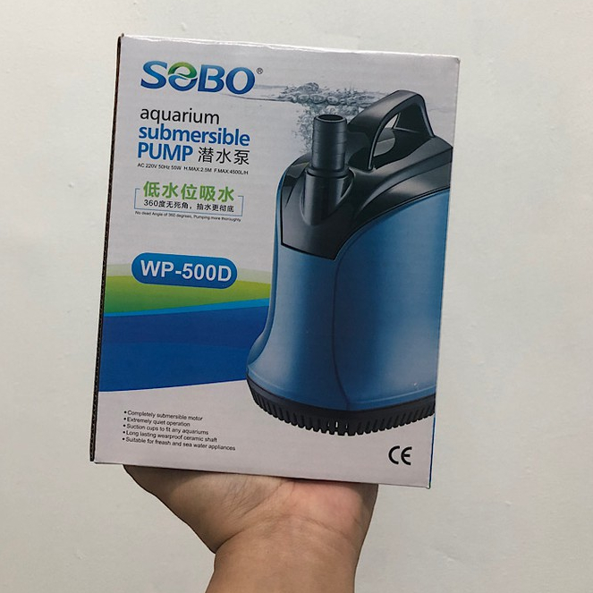 SOBO WP500D Submersible Water Pump Hydroponic Aquaponic Aquarium Water