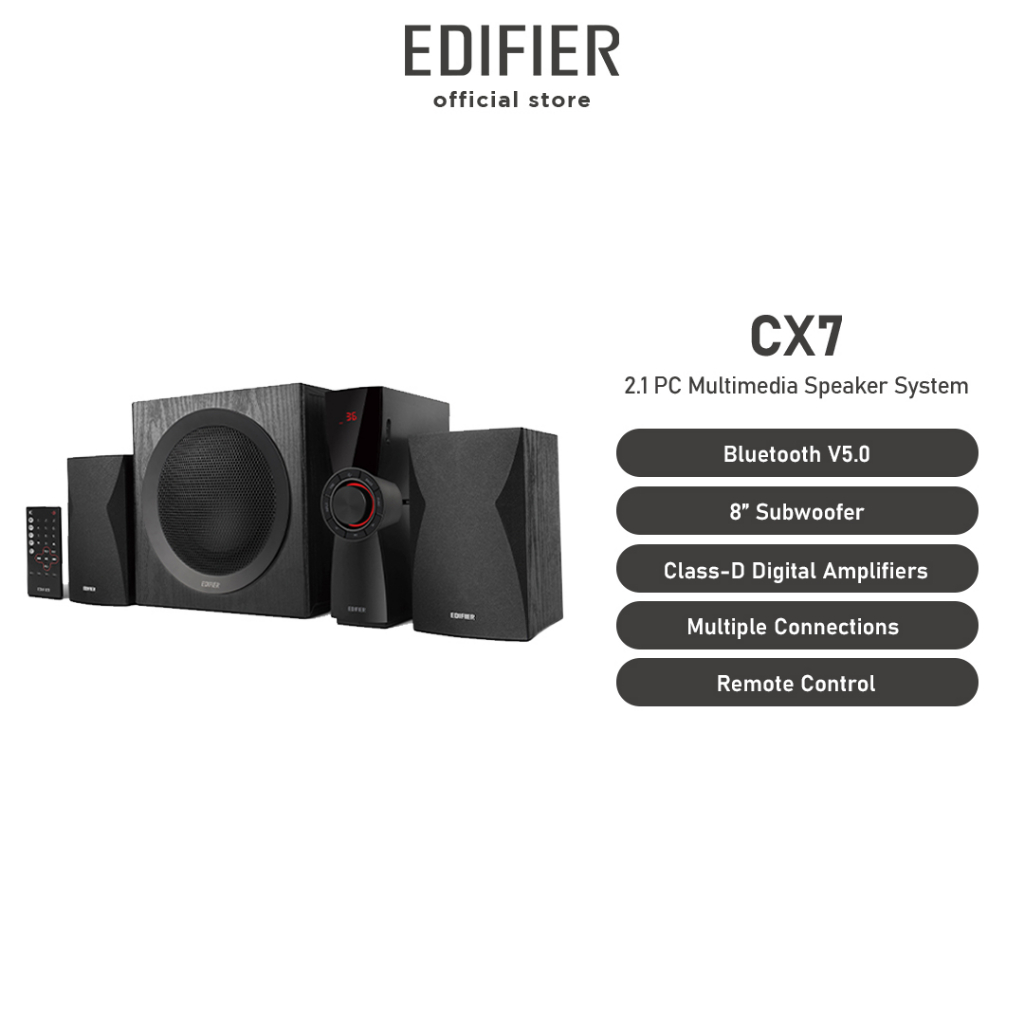 Edifier CX7 - 2.1 PC Multimedia Speaker system with Bluetooth | SD