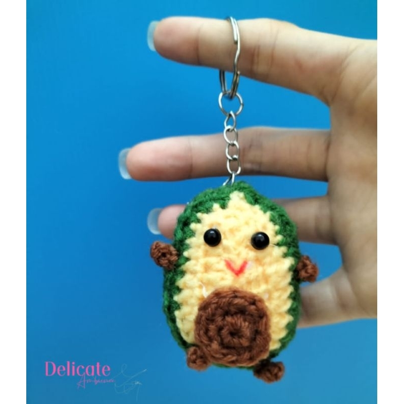 Cute Avocado Amugurumi Keychain Shopee Malaysia