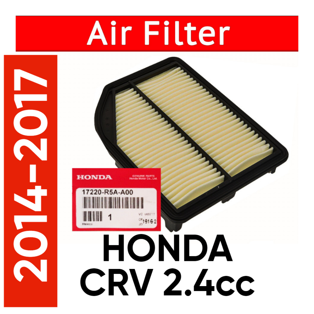 AIR FILTER HONDA CRV TOA 2.4cc year 20142017 (17220R5AA00) Shopee