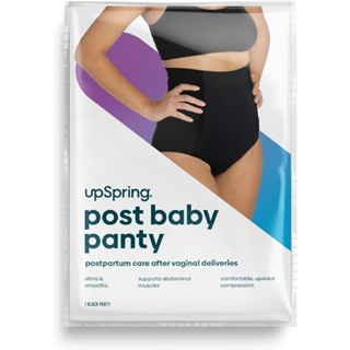 Upspring Post Baby High Waist Postpartum Compression Underwear (Black)