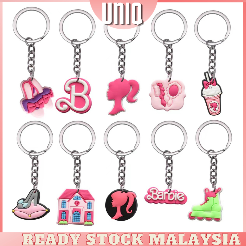 Cute Barbie Keychain Cartoon Barbie Doll Pendant Pendant Love Key Ring ...