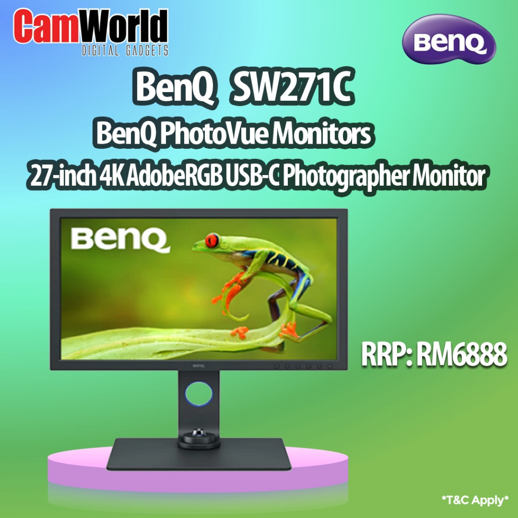 BENQ SW271C BENQ Photo Vue Monitor 27 Inch 4K Adobe RGB USBC