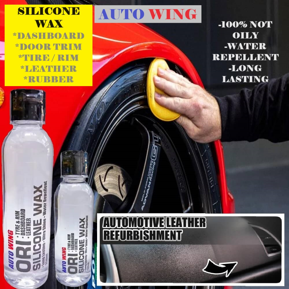 Car Silicon Wax Tire Tyre Tayar Plastic Coating Restorer Seat Dashboard
