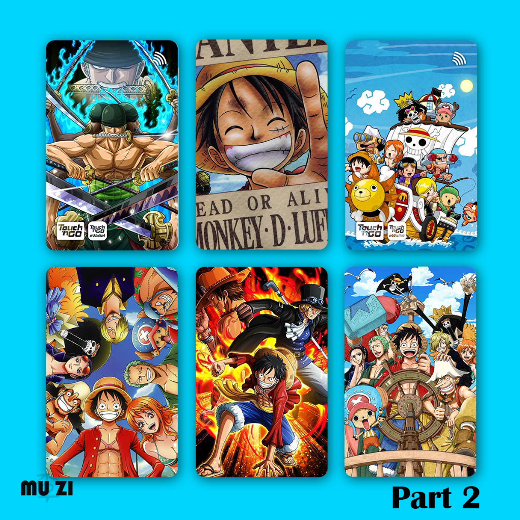 One Piece TnG Card STICKER NFC STICKER (PART 2) Waterproof Thick Hard ...