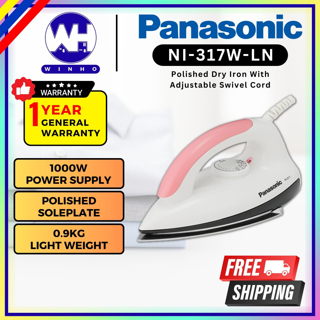Panasonic NI-317W-LN Polished Dry Iron 0.9KG, NI-317W, NI-317 (Light ...