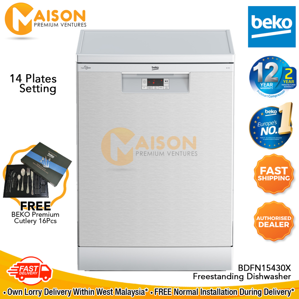 Beko Dishwasher BDFN15430X (Made in Europe) Shopee Malaysia