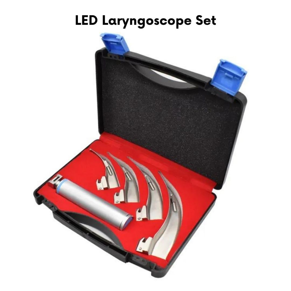 Stainless Steel Diagnosis Laryngoscope Set Adult Children Throat