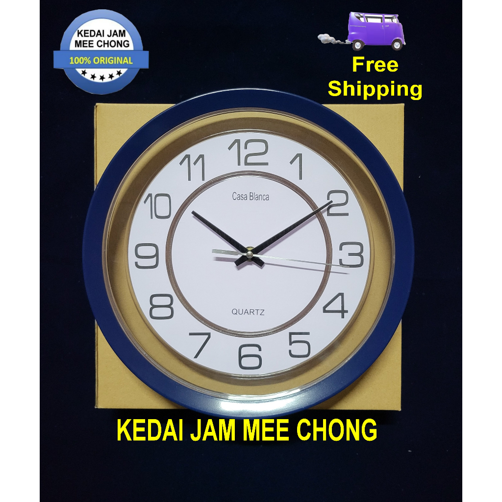[Clock] 100% ORIGINAL Casa Blanca Wall Clock WH6605 Dark Blue ...