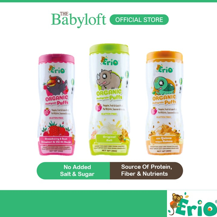 Erio Organic Multigrain Puffs (45g) | Shopee Malaysia