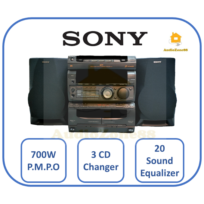 Sony Mini Hifi Component System With CD Radio Cassette Tape Player MHC ...