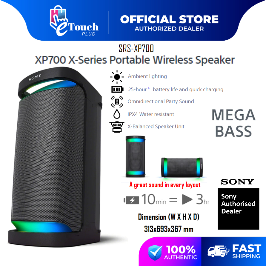 Sony SRSXP700 XSeries Wireless Portable Bluetooth Karaoke Party