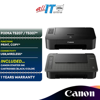 Canon PIXMA TS207 / Canon PIXMA TS307 Wireless Printer Inkjet Printer with Smartphone Copy