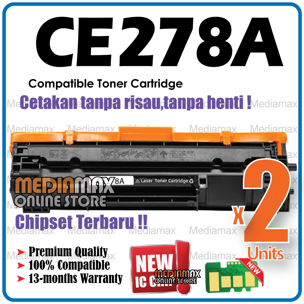 2x Compatible H* CE278A 78A CE278 P 1566 1600 1060 1606DN M 1536 M1536 ...
