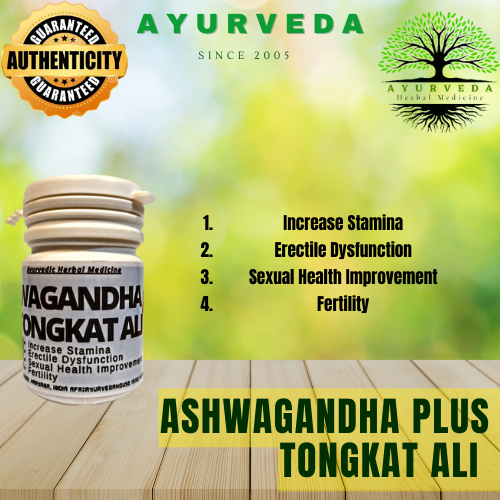 Ayurveda Kapsul ASHWAGANDHA PLUS TONGKAT ALI 60BIJI ORIGINAL Shopee