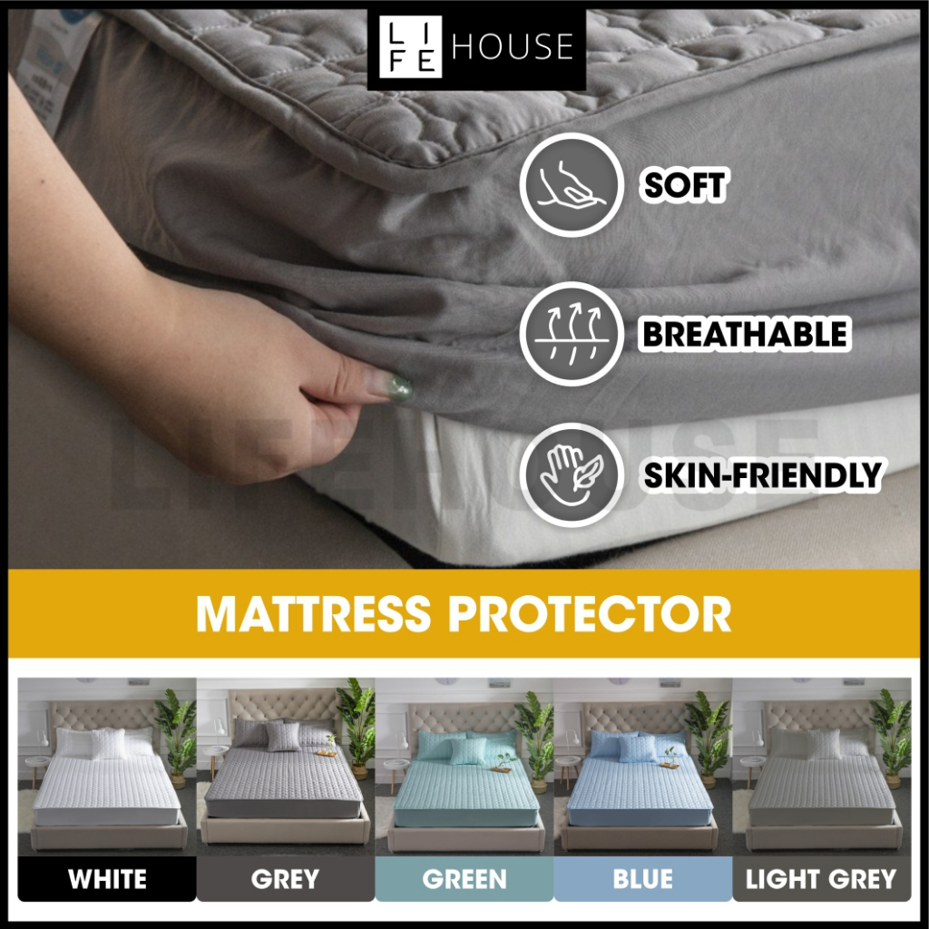 Cadar Mattress Protector Queen/Single/King Bed Sheet Queen Cotton Cover