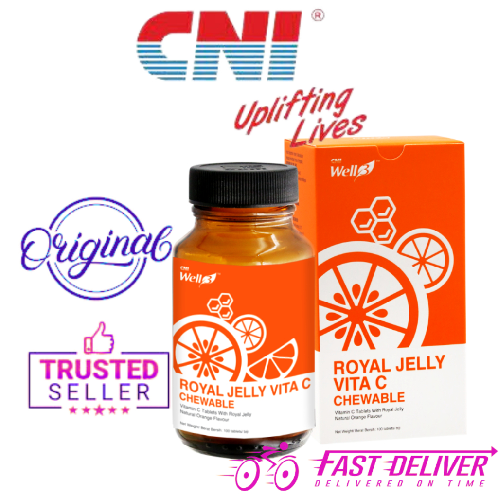 CNI Well3 Royal Jelly Vitamin C 100 tablets x 250mg (Royal Jelly