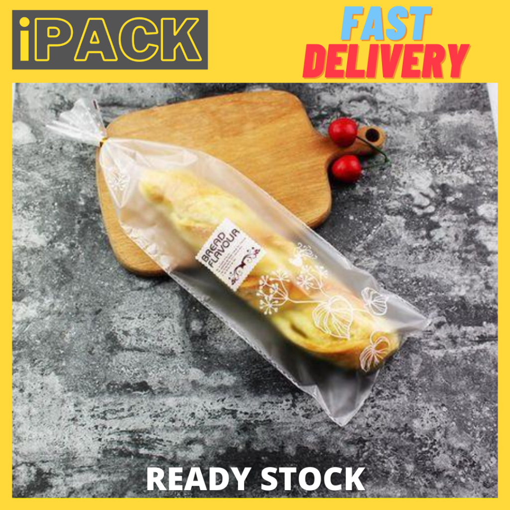 100PCS (PANJANG) BAKERY PLASTIK ROTI - LONG BAKERY PLASTIC PACKAGING ...