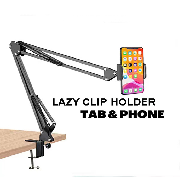Adjustable Long Arm Lazy Clip Phone Holder Metal Flexible 360 Degree