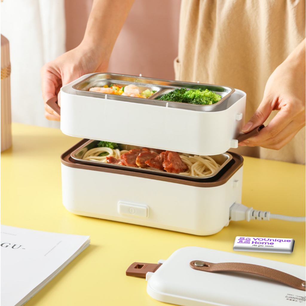 Electric Bento Lunch Box Heater Multi-layers Stainless Steel Portable ...