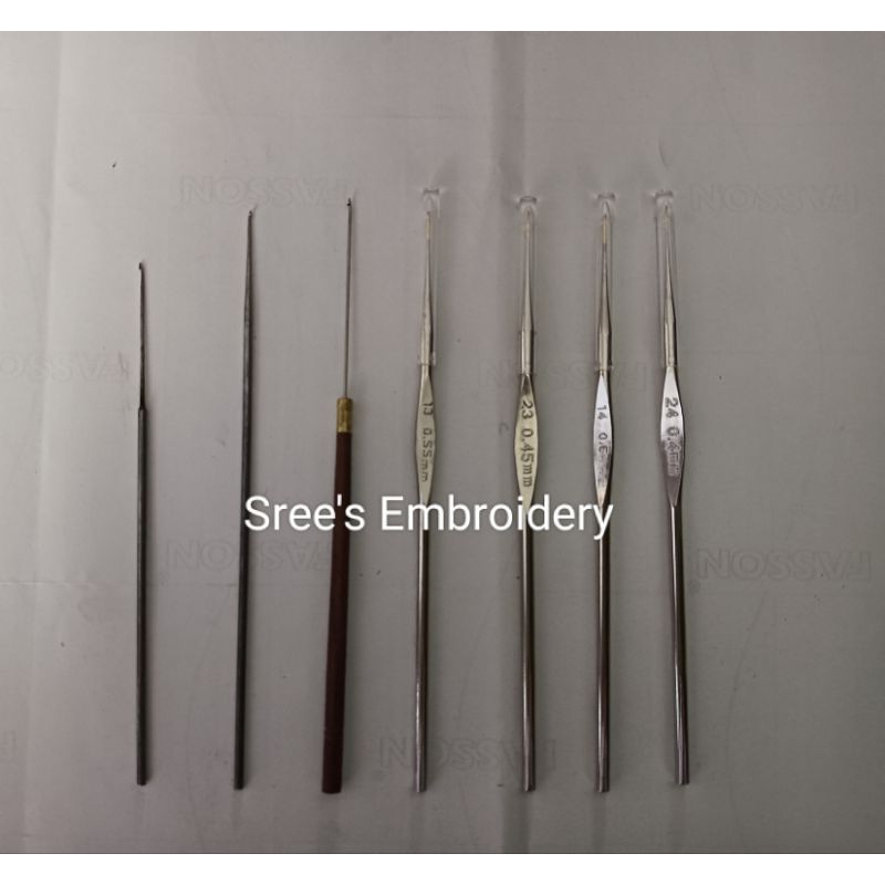 Iron aari needle/ Iron Beads Needle & wooden zardhosi neddle for aari