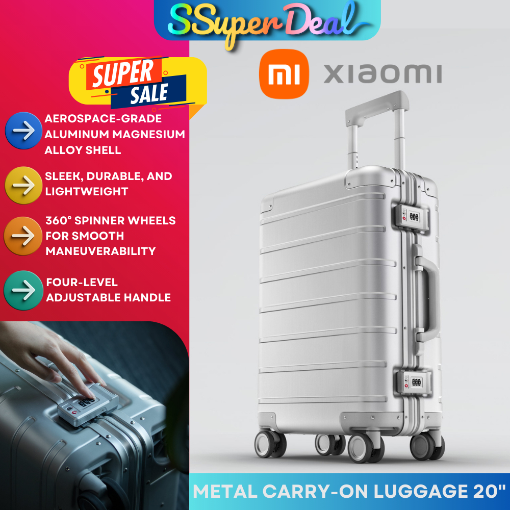Xiaomi Metal Carryon Luggage 20" (TSAapproved dual locks Fourlevel